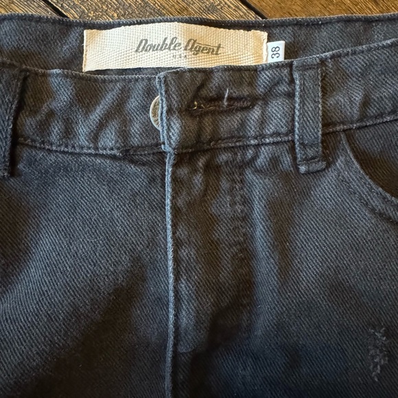 Double Agent distressed black Jean shorts size 8 EUC - Picture 6 of 6